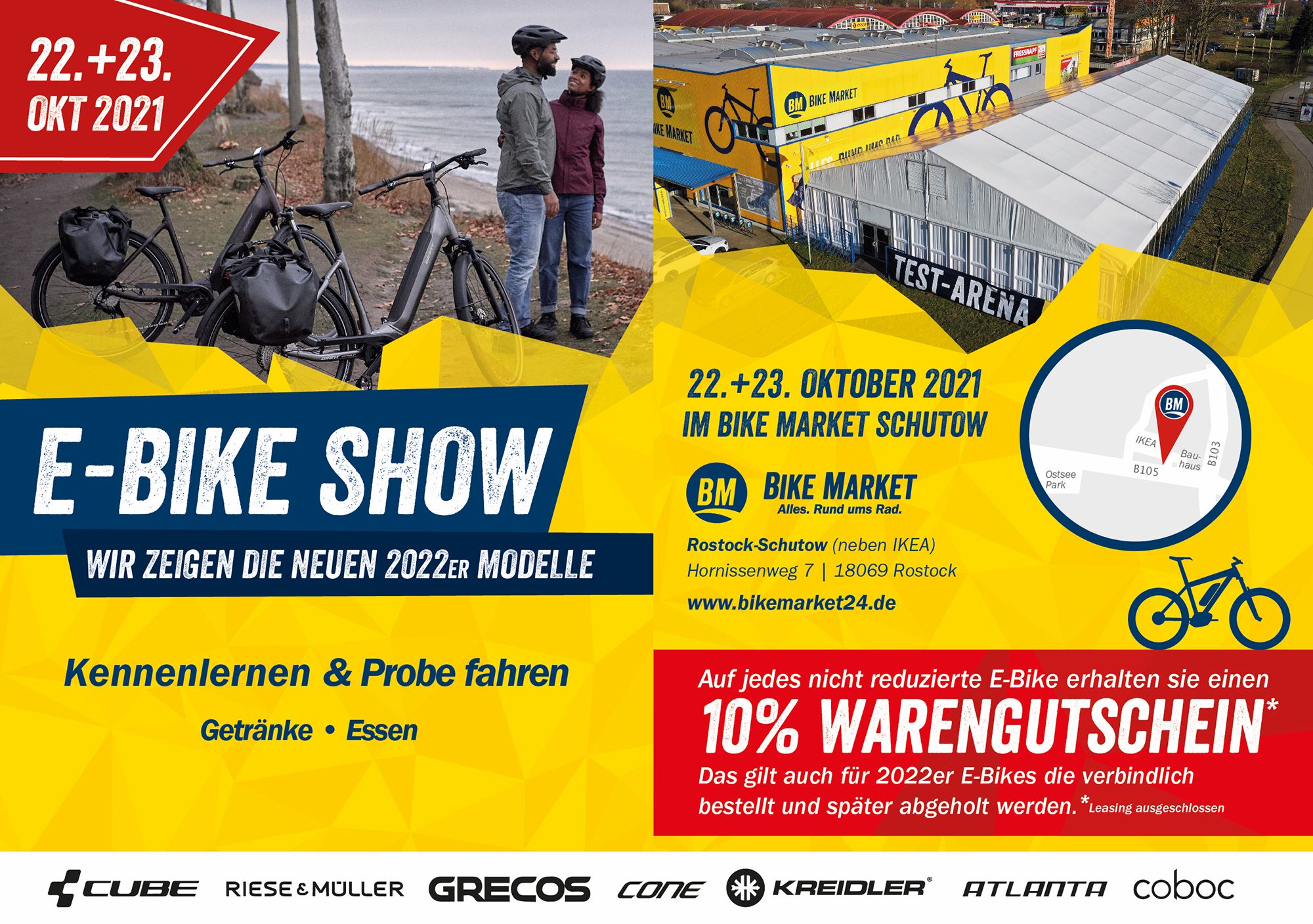 Flyer eBIKE Show vom BIKE Market Rostock