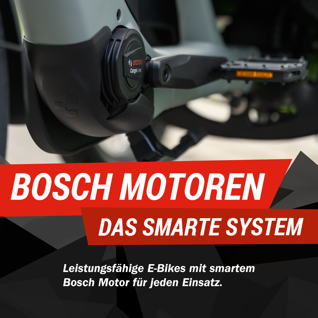 Die leistungsfähigen Bosch Motoren in unseren CUBE Bikes