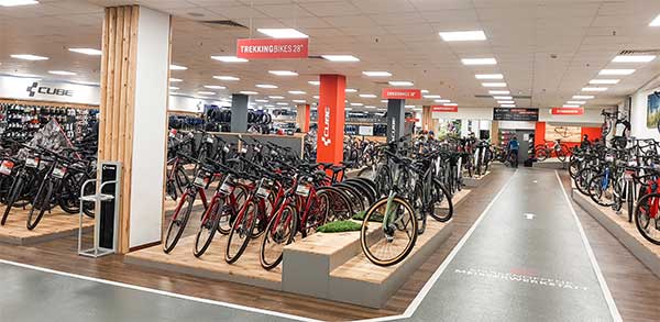 Große Bike Auswahl im CUBE Store Rostock